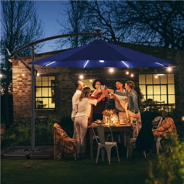 10 Ft 8-Rib Patio Offset Umbrella - Image 2