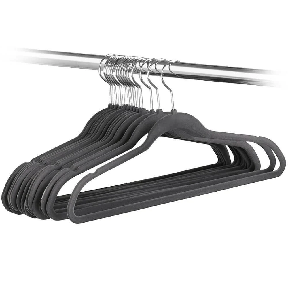 Yaheetech Velvet Hangers Gray - Image 6