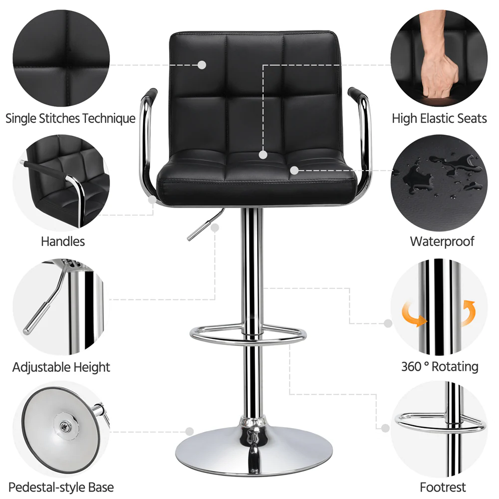 Yaheetech Bar Stools Adjustable Counter Stools - Image 16