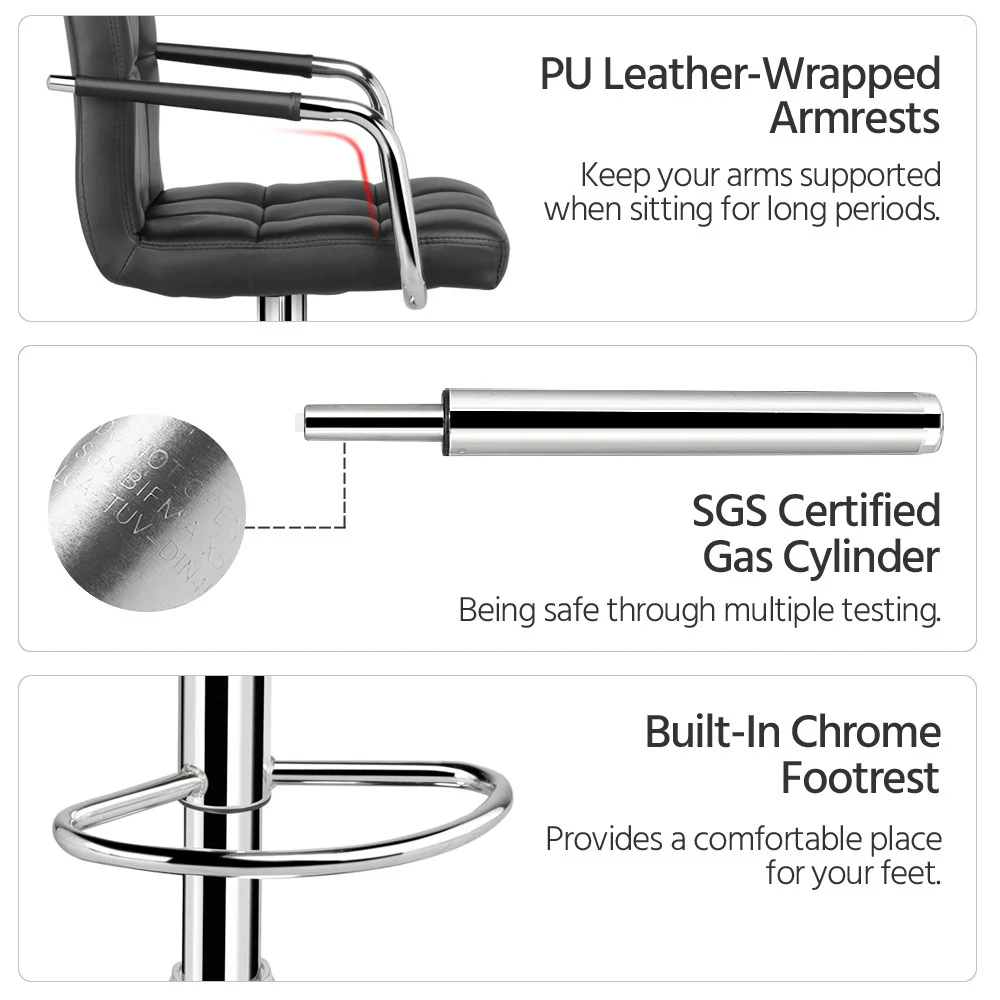 Yaheetech Bar Stools Adjustable Counter Stools - Image 17