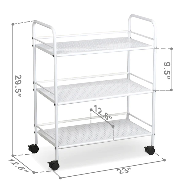 Yaheetech 3-Shelf Salon Trolley Cart - Image 3