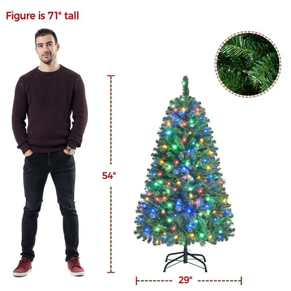 Yaheetech Pre-lit Artificial Christmas Tree - Image 3
