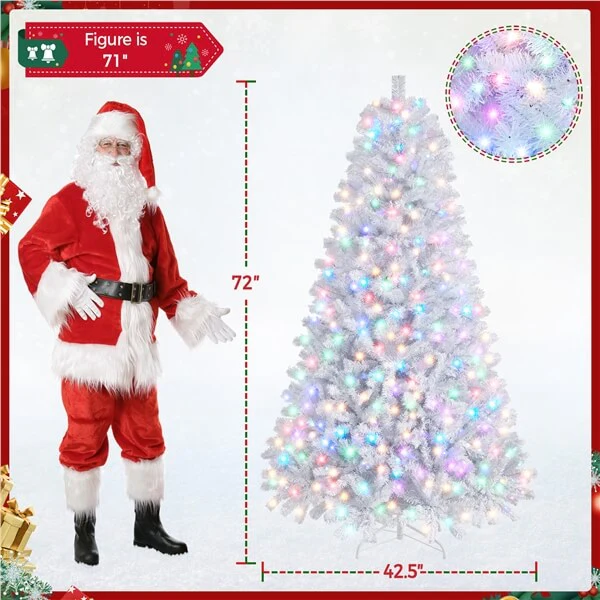 Yaheetech Pre-lit Artificial Christmas Tree - Image 8