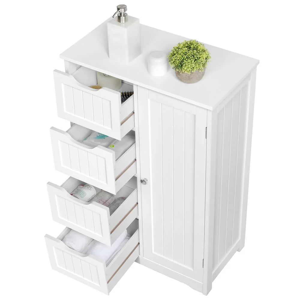 Yaheetech Bathroom Cabinet 4 Drawers - Image 9