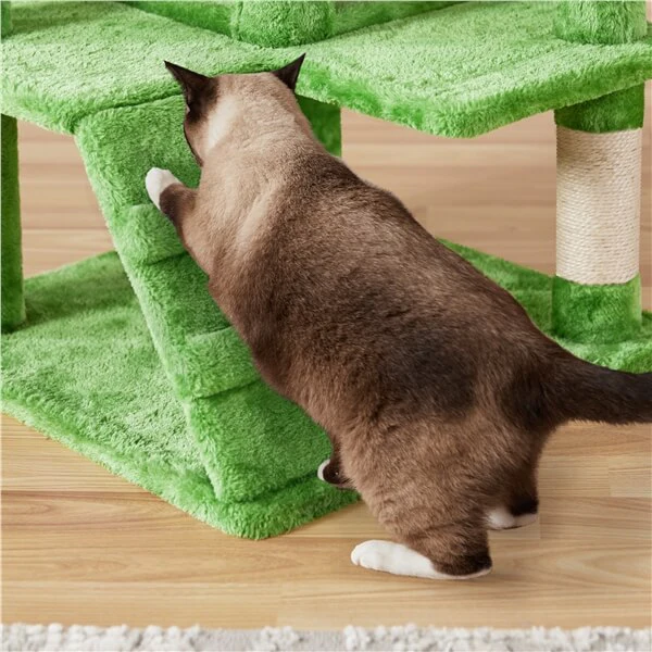 54.5'' Tall Cat Tree Condo Kitten Tree Tower - Image 10