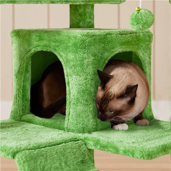 54.5'' Tall Cat Tree Condo Kitten Tree Tower - Image 9
