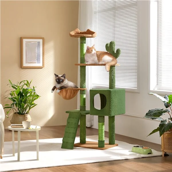 59.5″ H Cactus-Design Cat Tree for Indoor Cats - Image 3