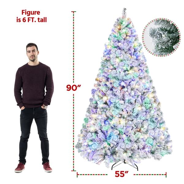 Yaheetech Pre-lit Spruce Artificial Christmas Tree - Image 4