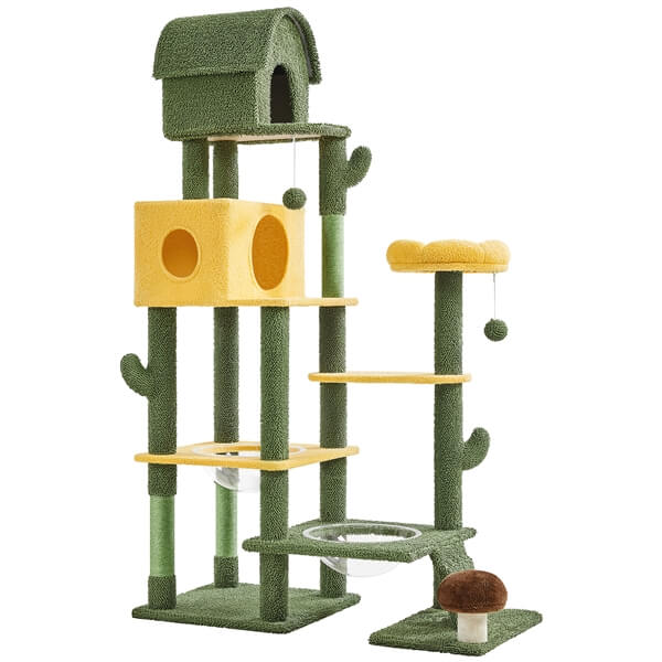 68.5″ H Oasis-Themed Cat Tree for Indoor Cats