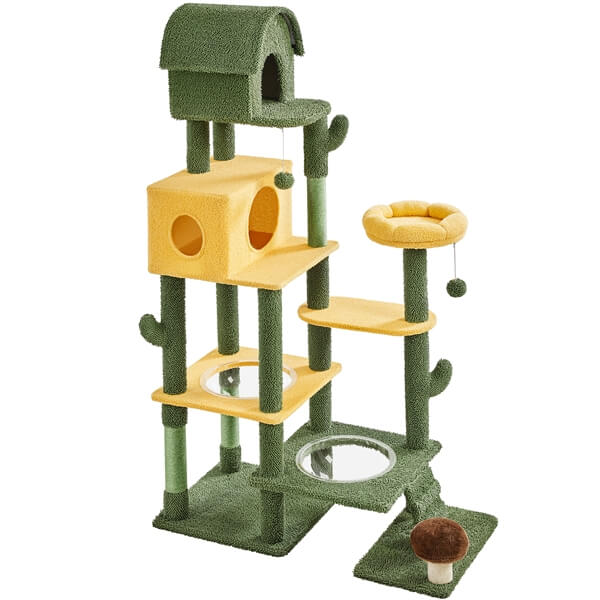 68.5″ H Oasis-Themed Cat Tree for Indoor Cats - Image 2