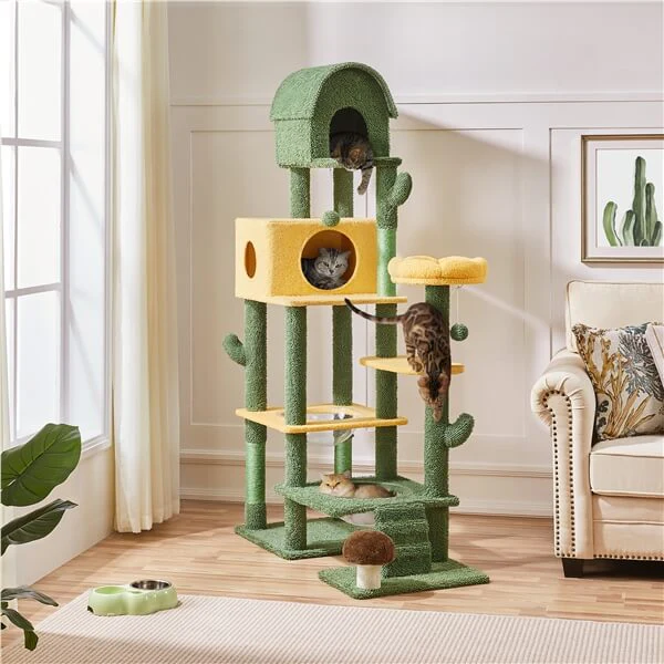 68.5″ H Oasis-Themed Cat Tree for Indoor Cats - Image 3