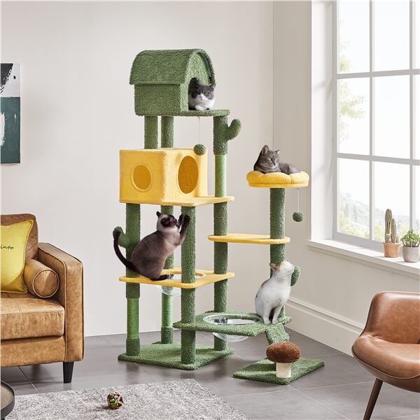 68.5″ H Oasis-Themed Cat Tree for Indoor Cats - Image 4