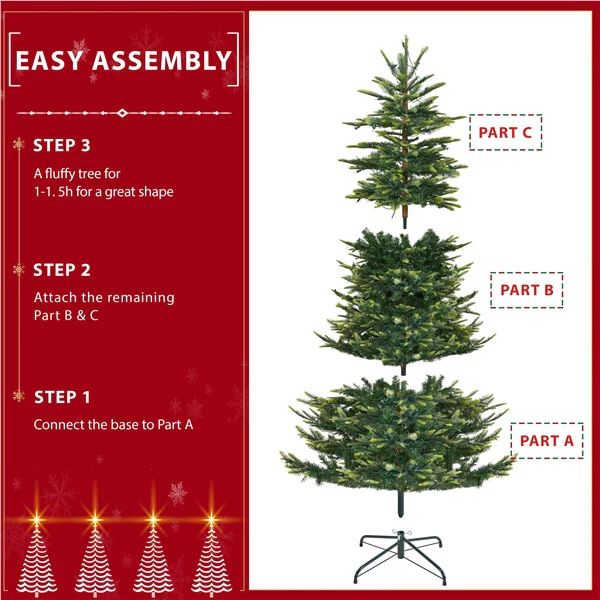 Yaheetech Pre-lit Aspen Fir Artificial Christmas Tree - Image 7