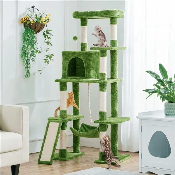 70″ Tall Cat Tree Condo Kitten Tree Tower - Image 3