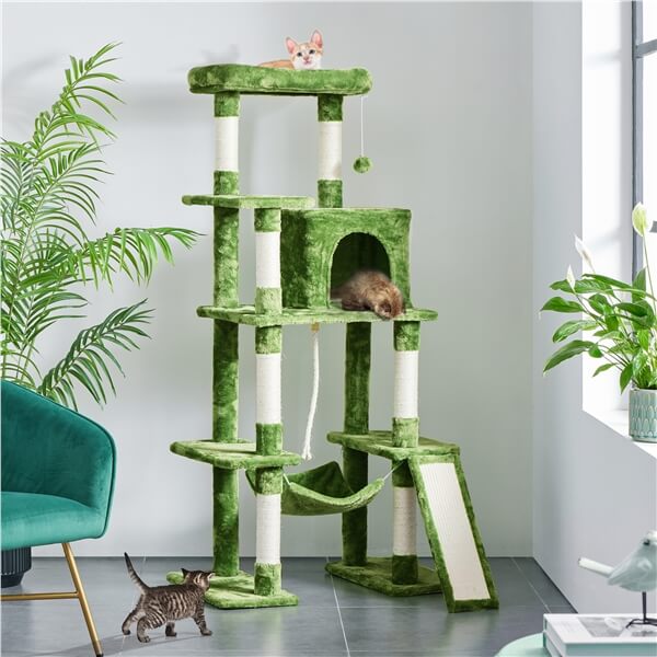 70″ Tall Cat Tree Condo Kitten Tree Tower - Image 4