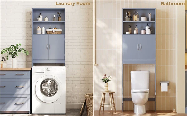 77″ Tall Over The Toilet Storage Cabinet - Image 4