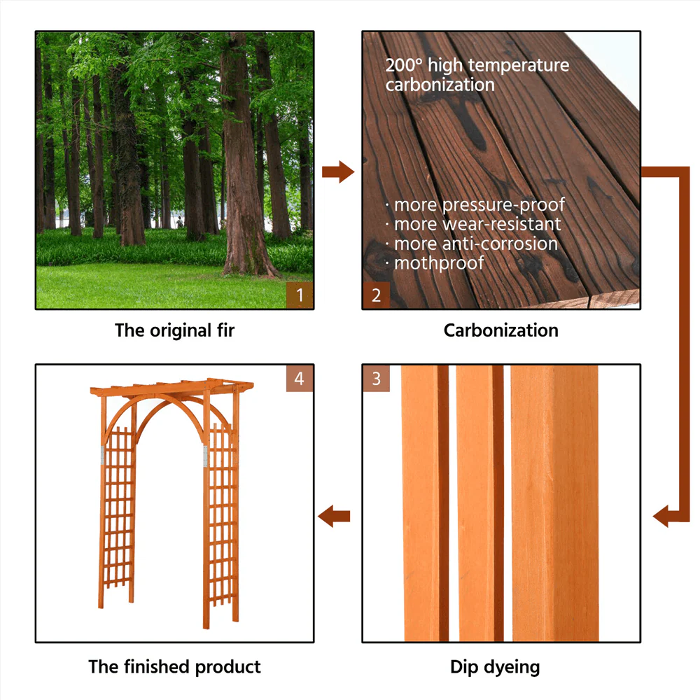 Yaheetech Wood Garden Arbor - Image 7