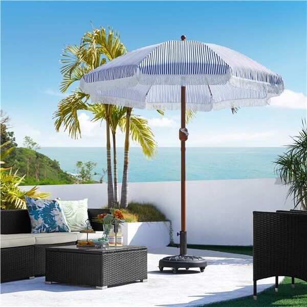 9ft Eight-Rib Holiday Style Patio Umbrella - Image 9