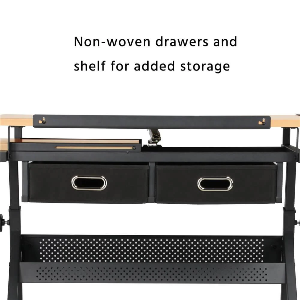 Yaheetech Height Adjustable Drawing Table Desk Work Station - Image 4