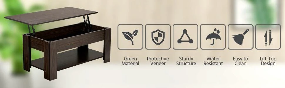 Yaheetech Lift Top Coffee Table - Image 10