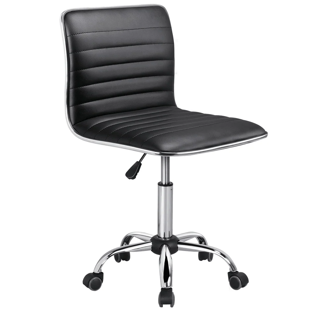 Yaheetech 16.3-22.2 Inch Adjustable PU Leather Low Back Desk Office Chair - Image 4