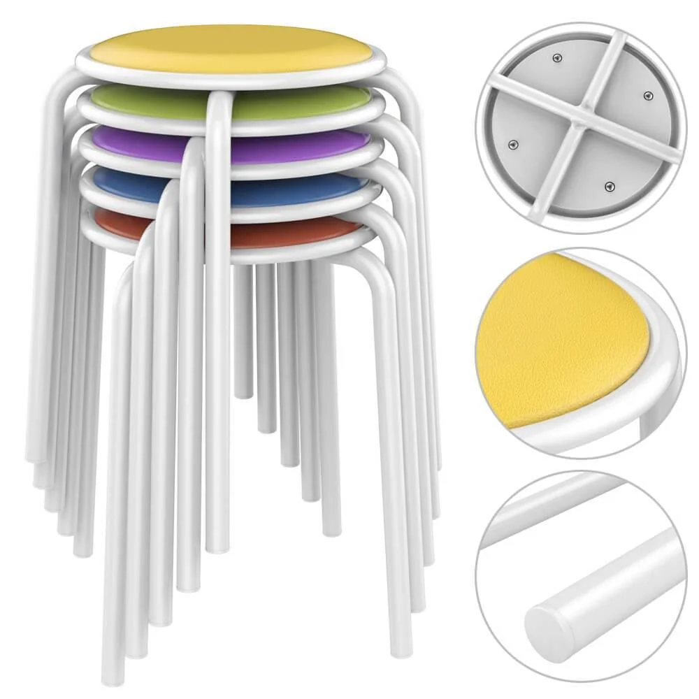 Yaheetech 17.7 Inch Stack Stools - Image 4