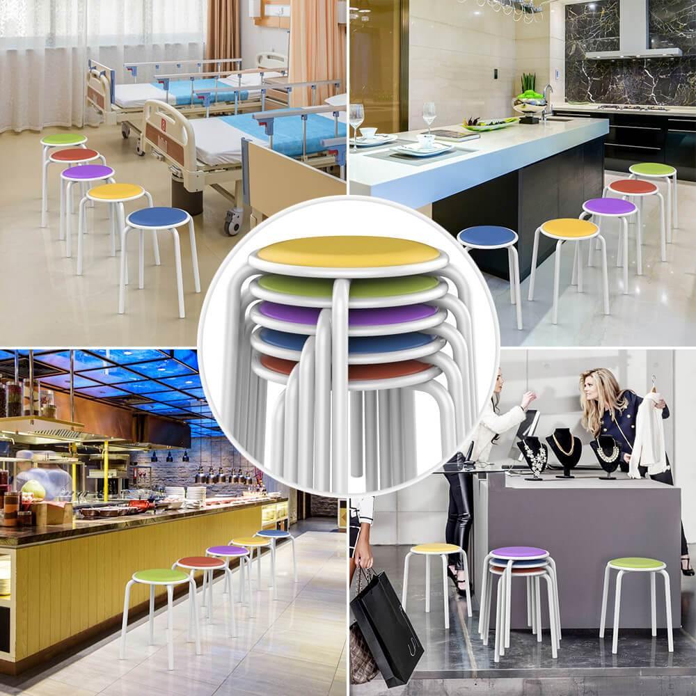 Yaheetech 17.7 Inch Stack Stools - Image 6