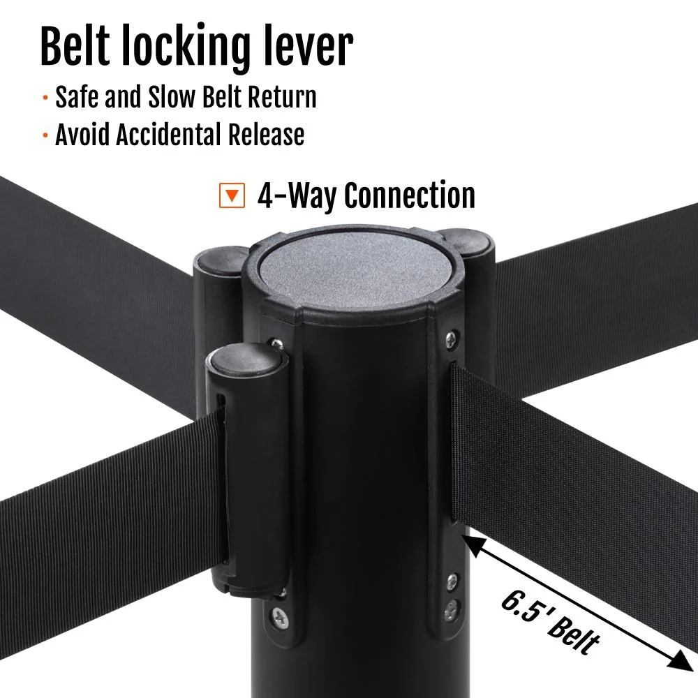 Yaheetech Belt Queue Stanchion Set of 2 Posts - Image 4