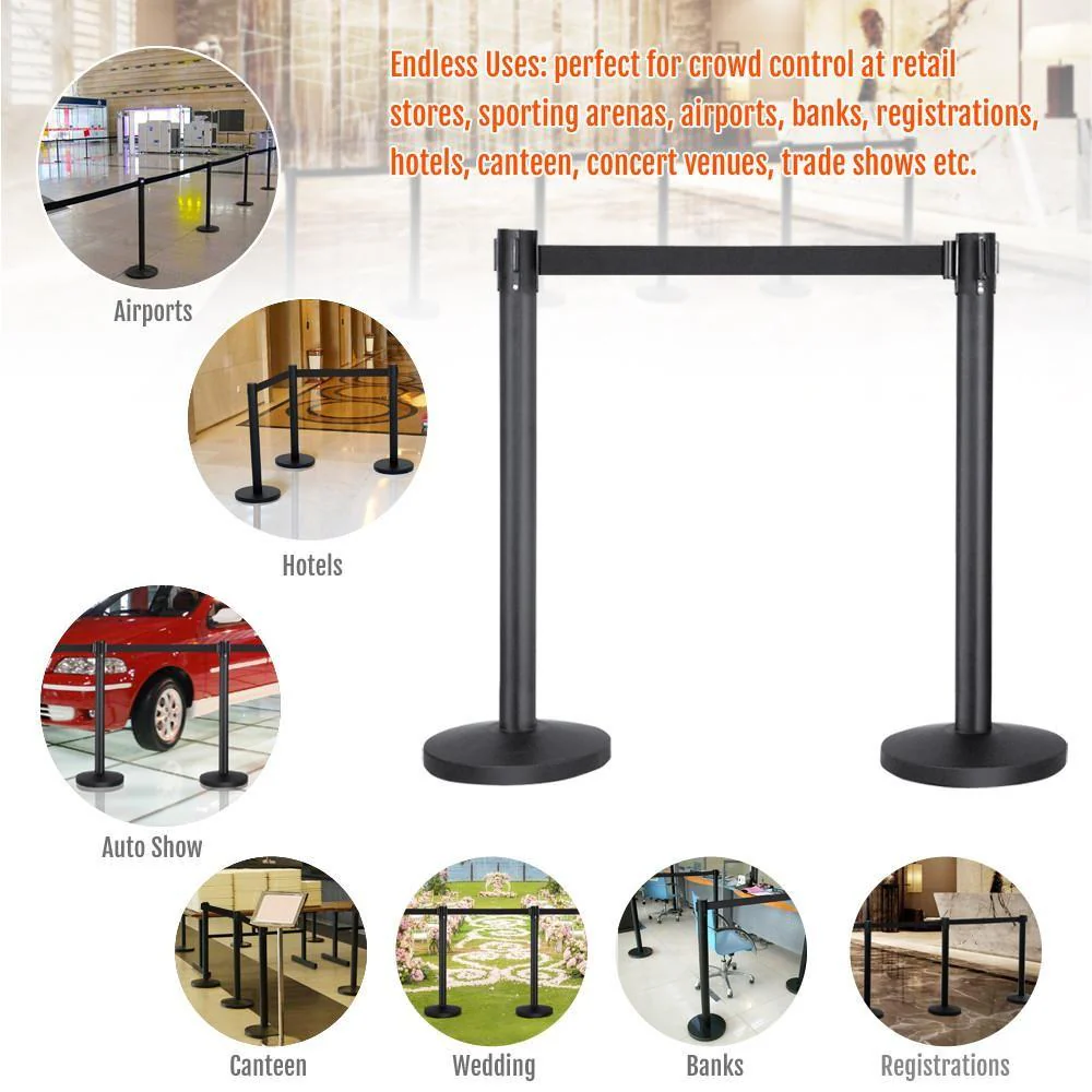 Yaheetech Belt Queue Stanchion Set of 2 Posts - Image 8