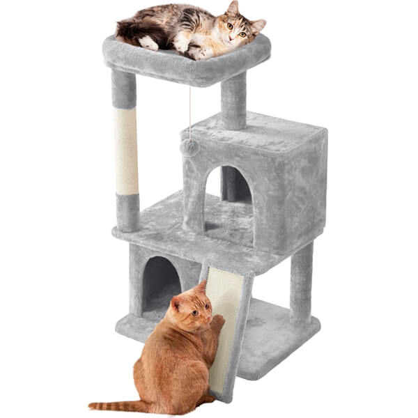 Cat Tree Multilevel Cat Tower with Double Condos Cat Houses - Image 2