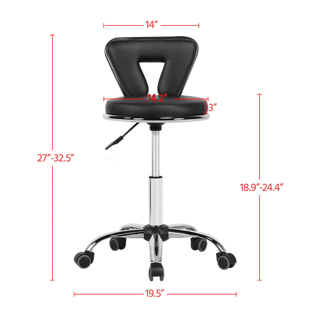 Yaheetech Rolling Swivel Salon Stool - Image 3