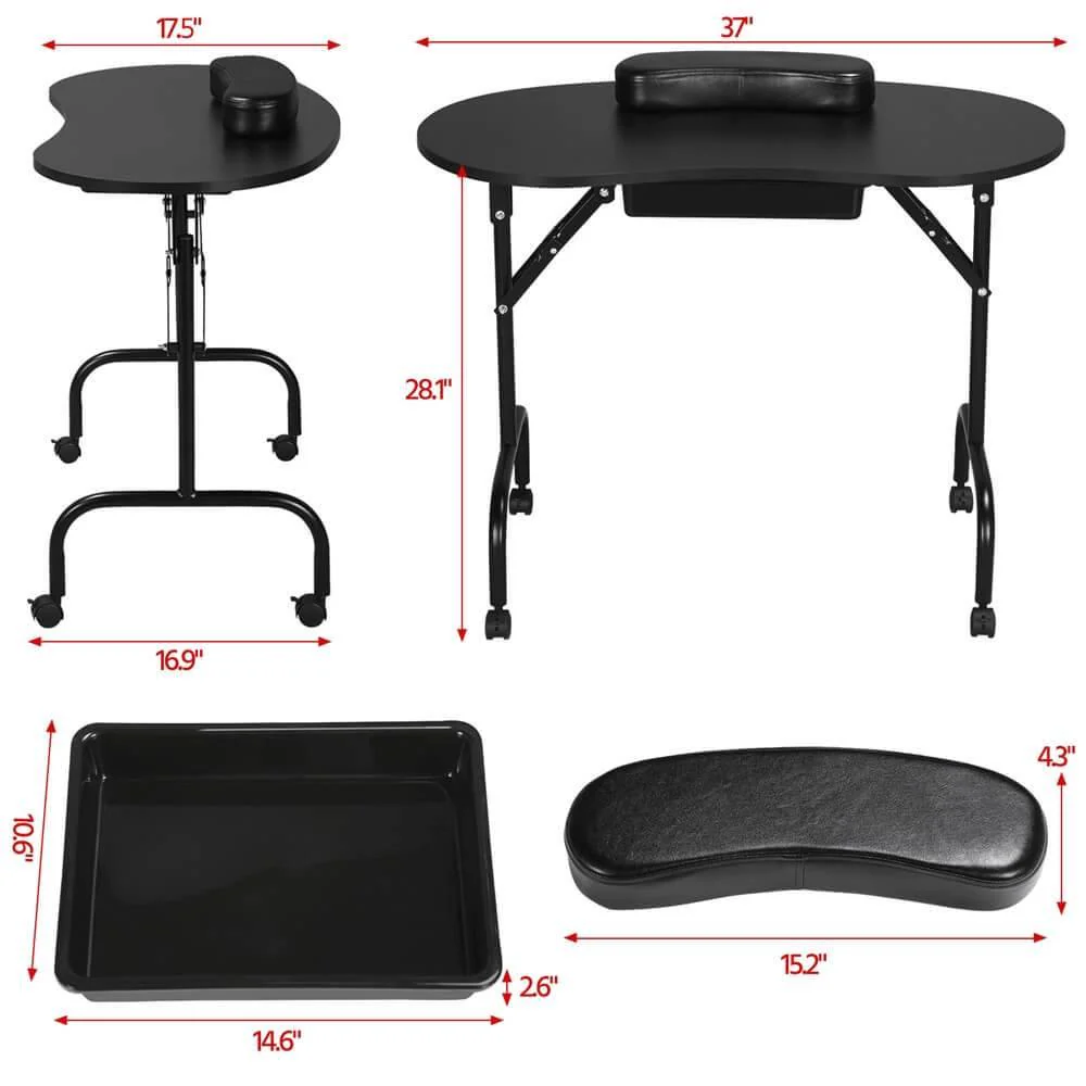 Yaheetech 37-inch Manicure Table - Image 4