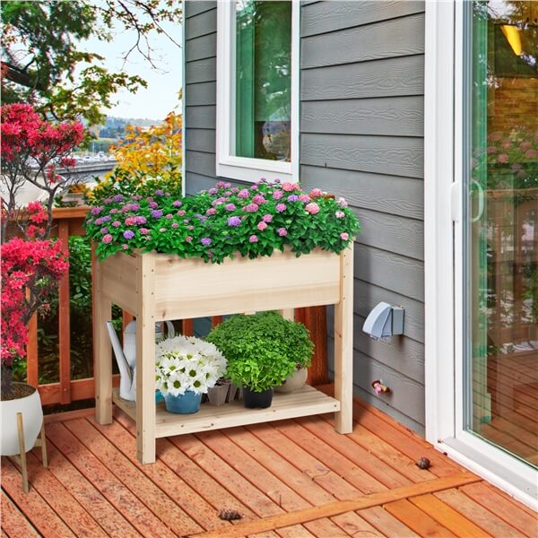 Yaheetech Wooden Planting Bed - Image 8