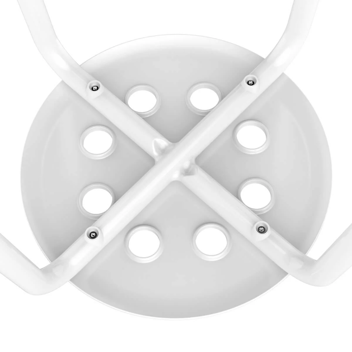 Yaheetech 17.3 Inch Plastic Stack Stools White/Black - Image 5