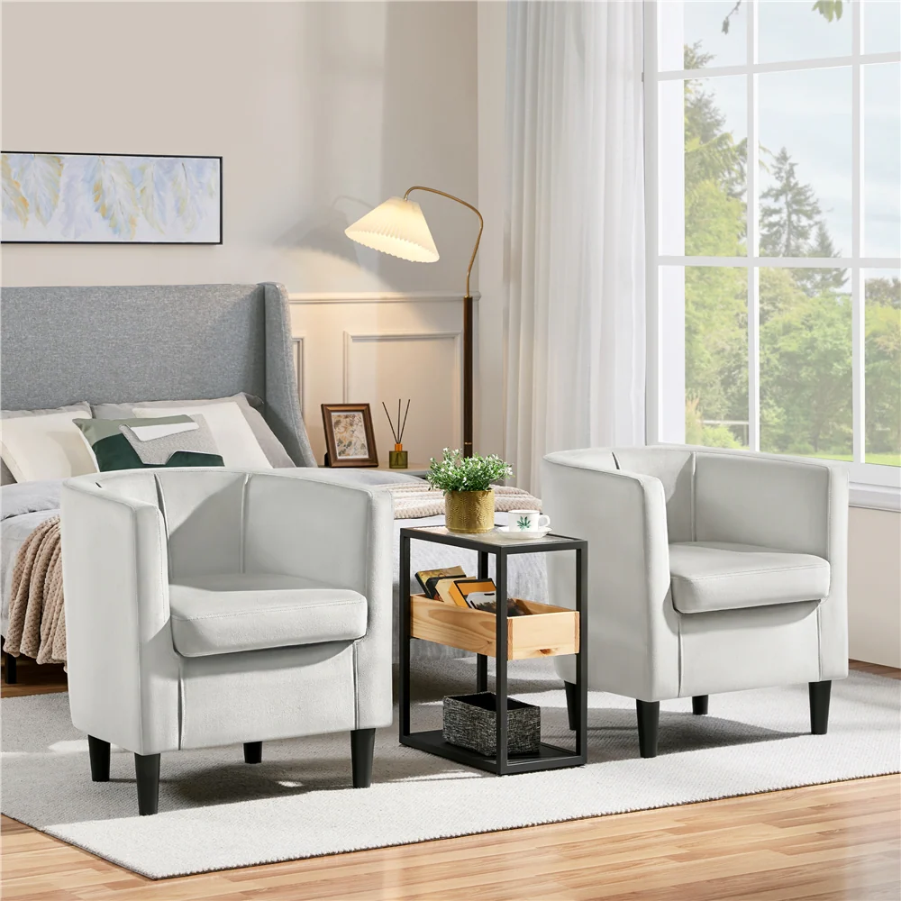 Set of 2 Barrel-Shaped Chair Accent - Image 3