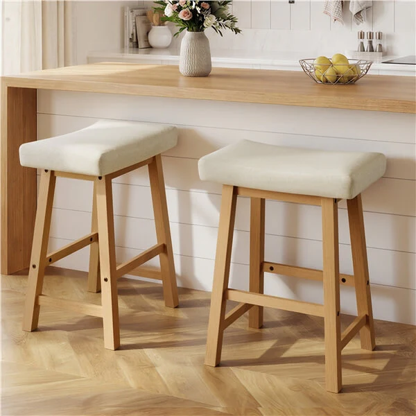Set of 2 Farmhouse Counter Height Bar Stools - Image 7