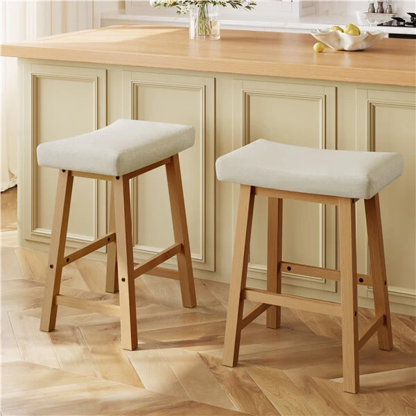 Set of 2 Farmhouse Counter Height Bar Stools - Image 8