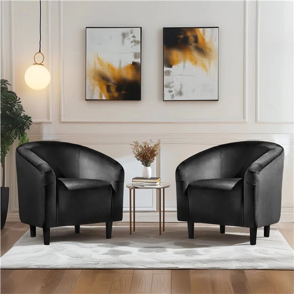 Set of 2 Velvet Club Chair - Image 4