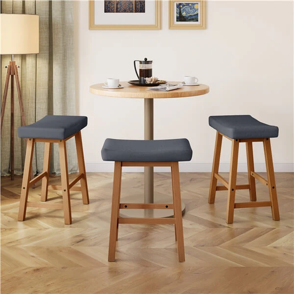 Set of 3 Farmhouse Counter Height Bar Stools - Image 6