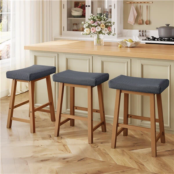 Set of 3 Farmhouse Counter Height Bar Stools - Image 7