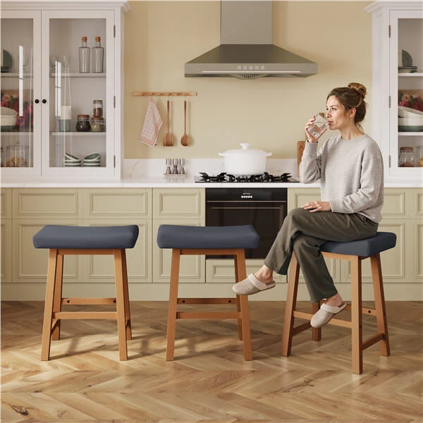 Set of 3 Farmhouse Counter Height Bar Stools - Image 8