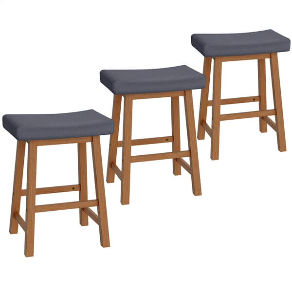 Set of 3 Farmhouse Counter Height Bar Stools - Image 9