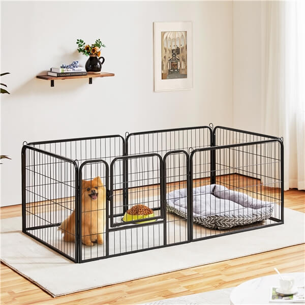 Yaheete 24″ Tall 6-Panel Metal Dog Playpen with Door
