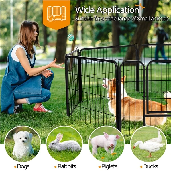 Yaheete 24″ Tall 6-Panel Metal Dog Playpen with Door - Image 10