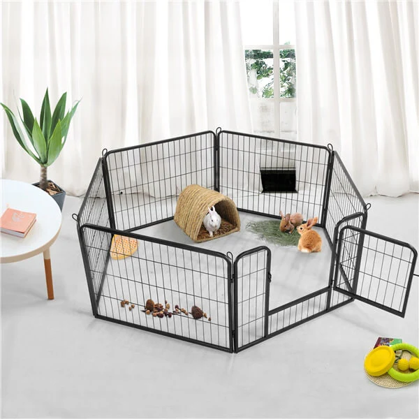 Yaheete 24″ Tall 6-Panel Metal Dog Playpen with Door - Image 11