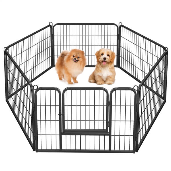 Yaheete 24″ Tall 6-Panel Metal Dog Playpen with Door - Image 3
