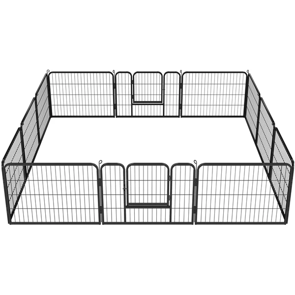 Yaheete 24″ Tall 6-Panel Metal Dog Playpen with Door - Image 4