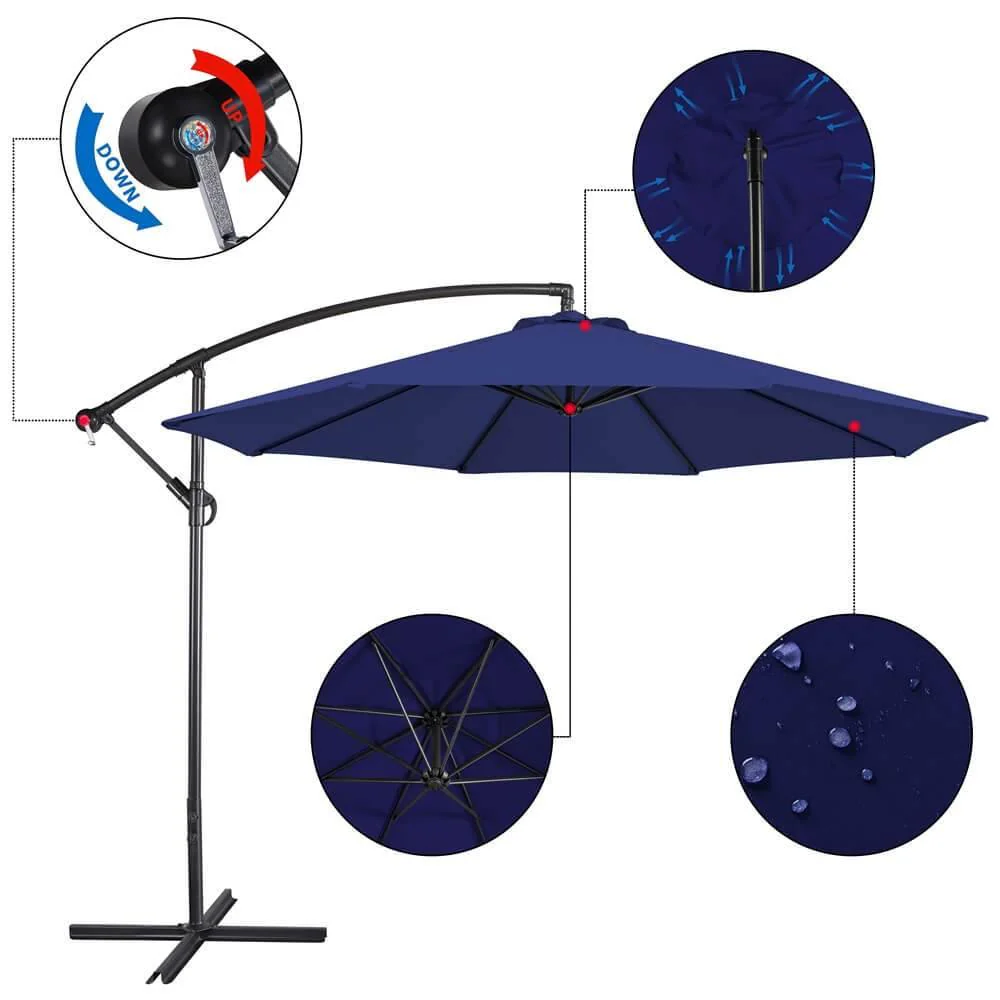 Yaheetech 10FT Patio Offset Umbrella - Image 13