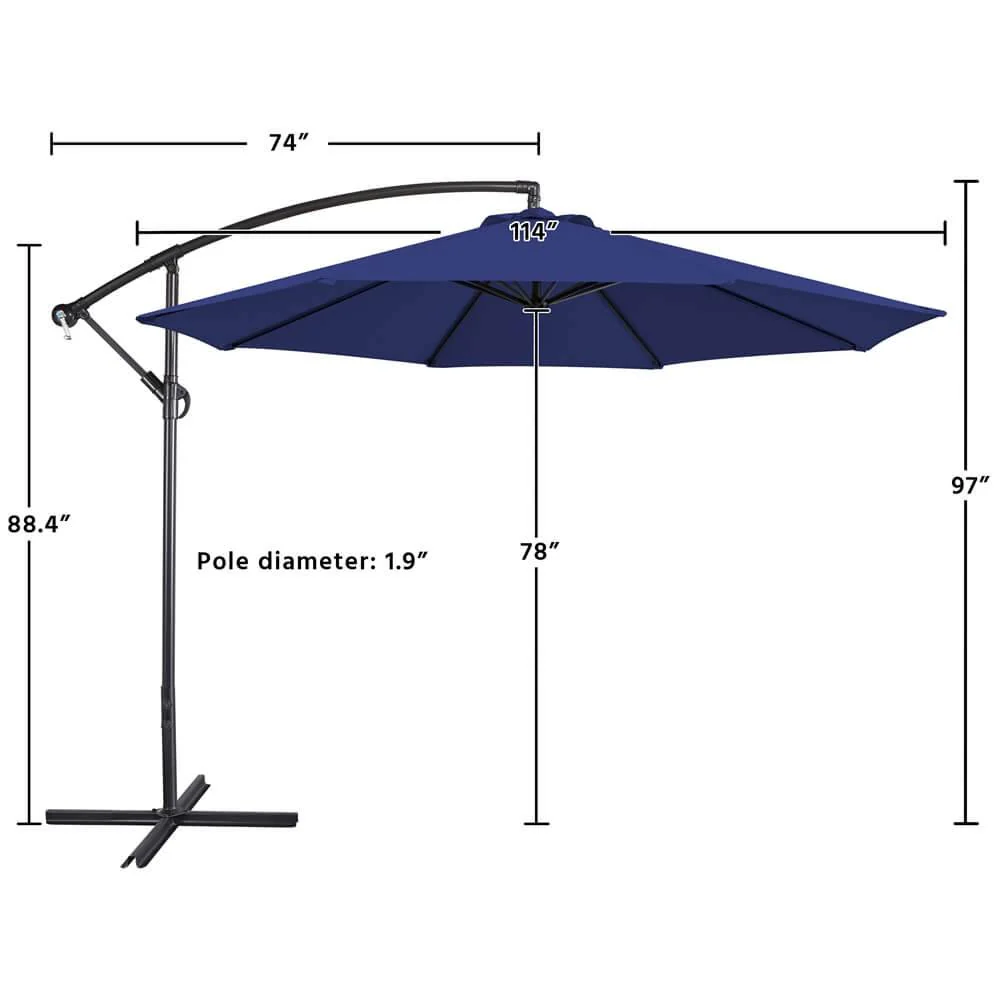 Yaheetech 10FT Patio Offset Umbrella - Image 3