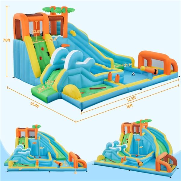 Yaheetech 10 in 1 Inflatable Water Slide - Image 3